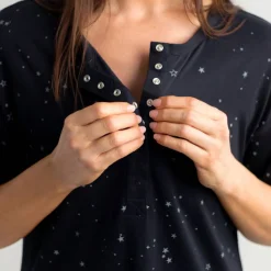 Woolbabe Relax! Henley Nightie Night Stars Sale