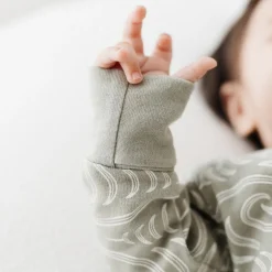 Woolbabe X BO & KO Collab Pyjama Suit Flax Ngaru Clearance