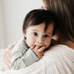 Woolbabe X BO & KO Collab Pyjama Suit Flax Ngaru Clearance