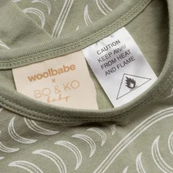 Woolbabe X BO & KO Collab Winter Pyjamas Flax Ngaru Best